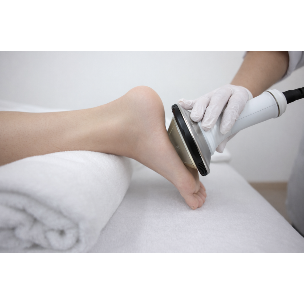Focused shockwave therapy treatment for plantar fasciitis