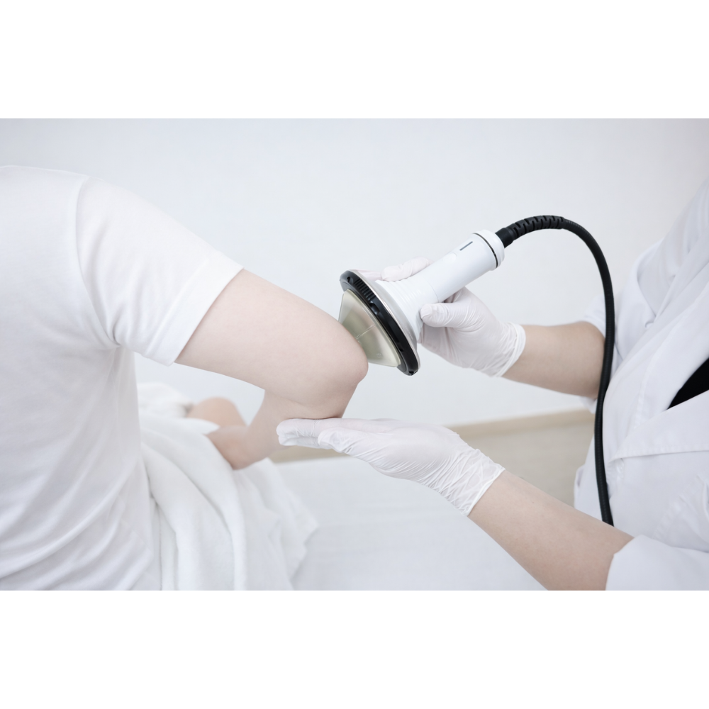 Shockwave therapy treatment for tennis elbow using focused shockwave technology